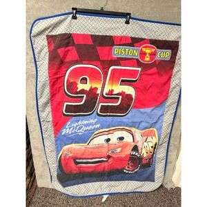 Disney Pixar Cars Lightning McQueen Piston Cup Toddler Blanket 42 x 55 Blue